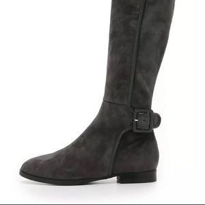 Sold! L.K. Bennett over the knee long suede boots-gray
